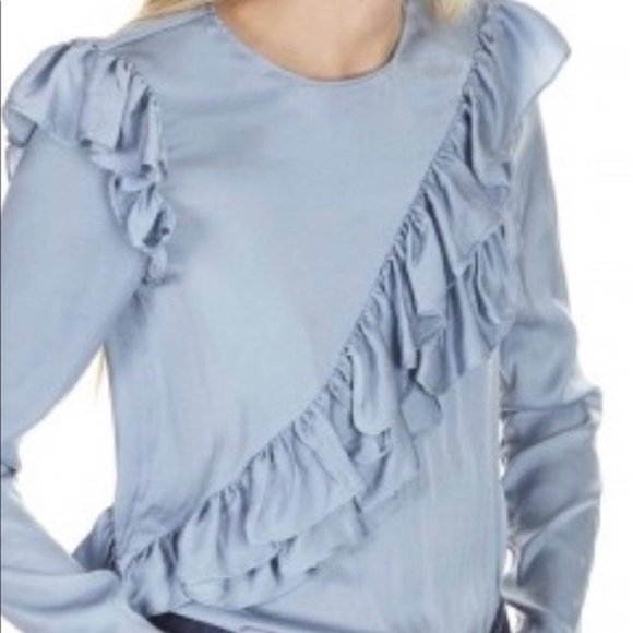 Maje Lania Ruffle Blouse - Size 1 (S) - Picture 2 of 3